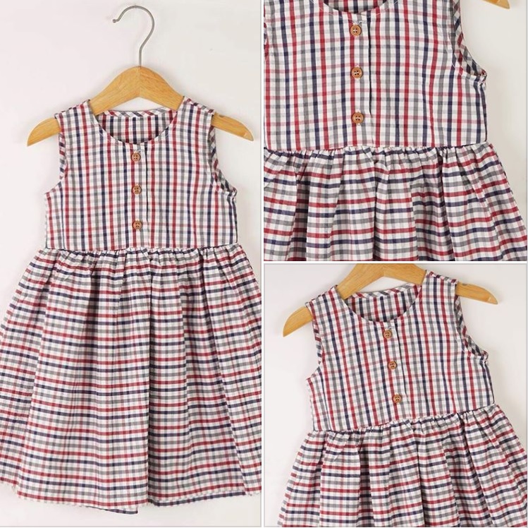 Đầm vải kate cotton hàn quốc bé gái, size từ 2 tuổi đến 7 tuổi.
