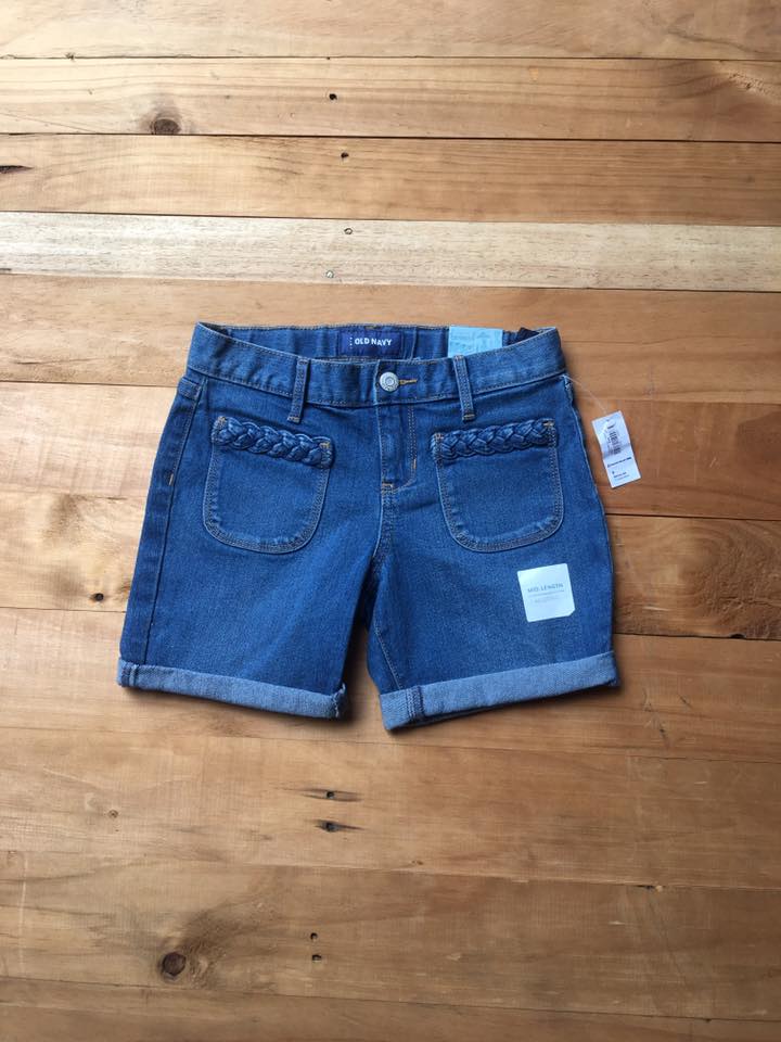 Quần short jean bé gái xuất dư made in cambodia, size 8T, 10T.